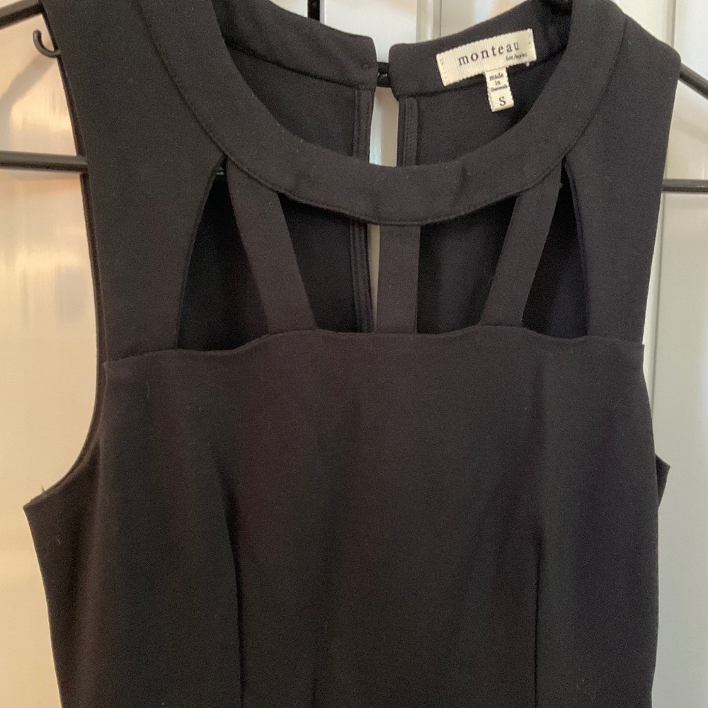 Monteau Black Sleeveless Dress